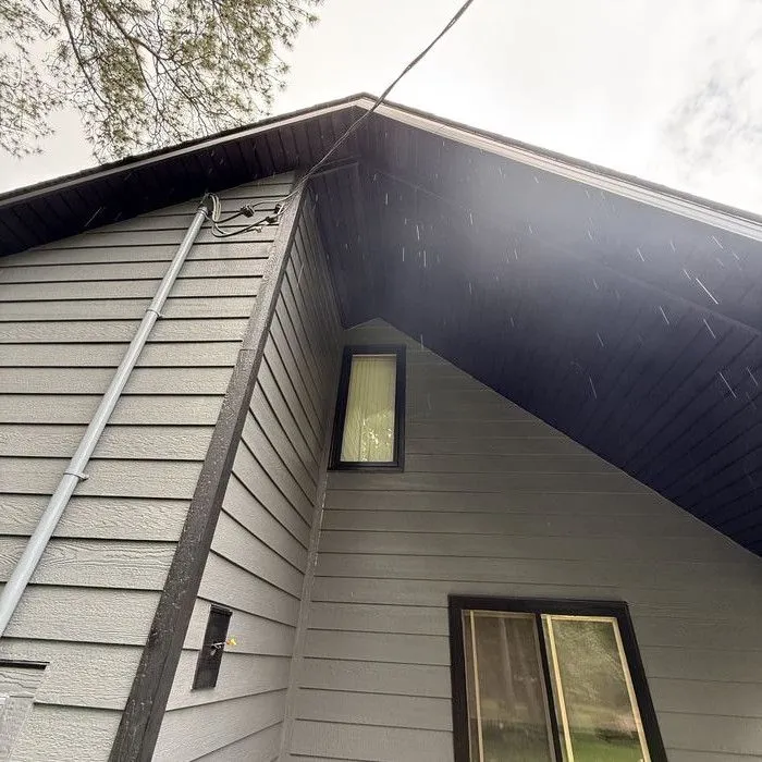 Gable window beside a black soffit